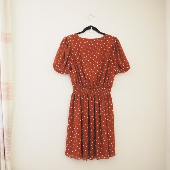 Madewell Rust Polka Dot Dress - Picture 8 of 9